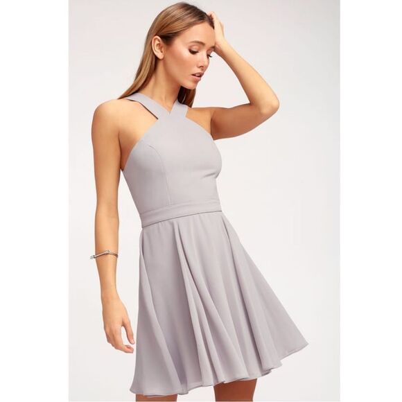 Grey Skater Dress - Picture 4 of 10